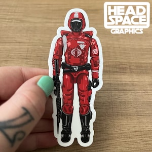 GI Joe Crimson Guard Cobra Action Figure Vinyl Decal