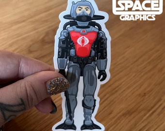GI Joe Cobra Frogman EELS Action Figure Vinyl Decal