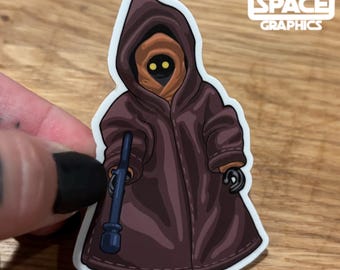 Star Wars Vintage Jawa Desert Scavenger Inspired Action Figure Vinyl Decal