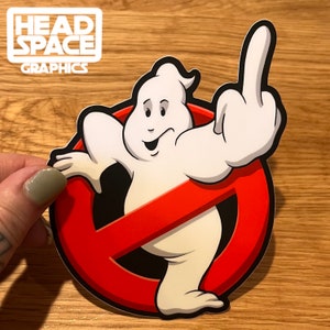 Ghostbusters Movie Logo Inspired Middle Finger Horror Comedy Vinyl Decal