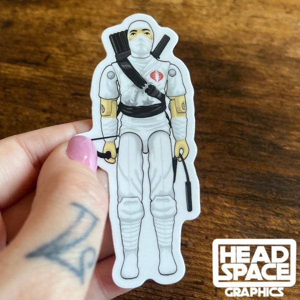 GI Joe Storm Shadow Action Figure Vinyl Decal