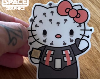 Hello Kitty Inspired  Hellraiser Cenobite Vinyl Sticker