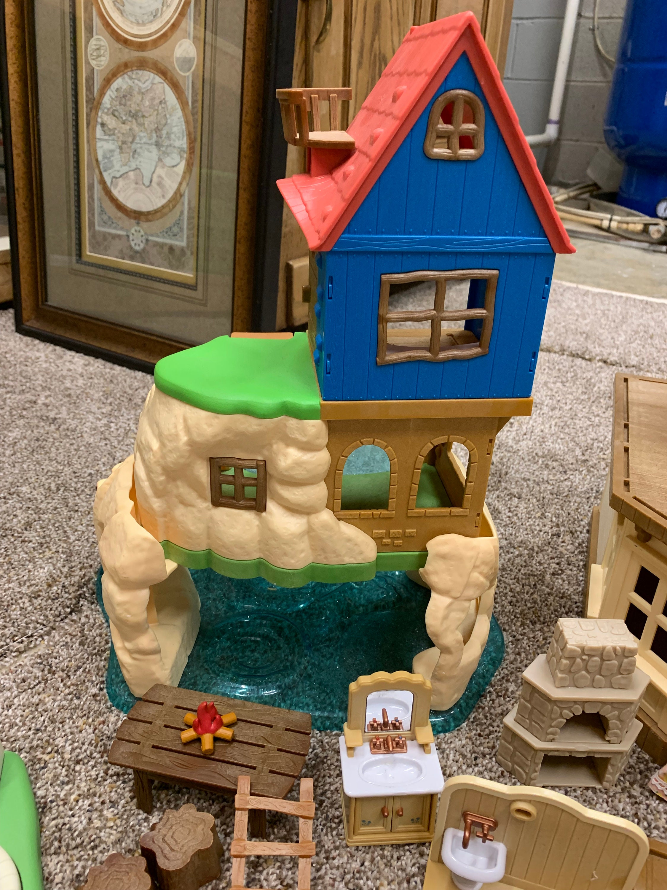 Calico Critter Red Roof House Beach House and Accessories Etsy