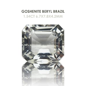 Goshenite Beryl Brazil 1.54ct 6.7x7.8x4.2mm Facet Loose Gemstone Minas Gerais