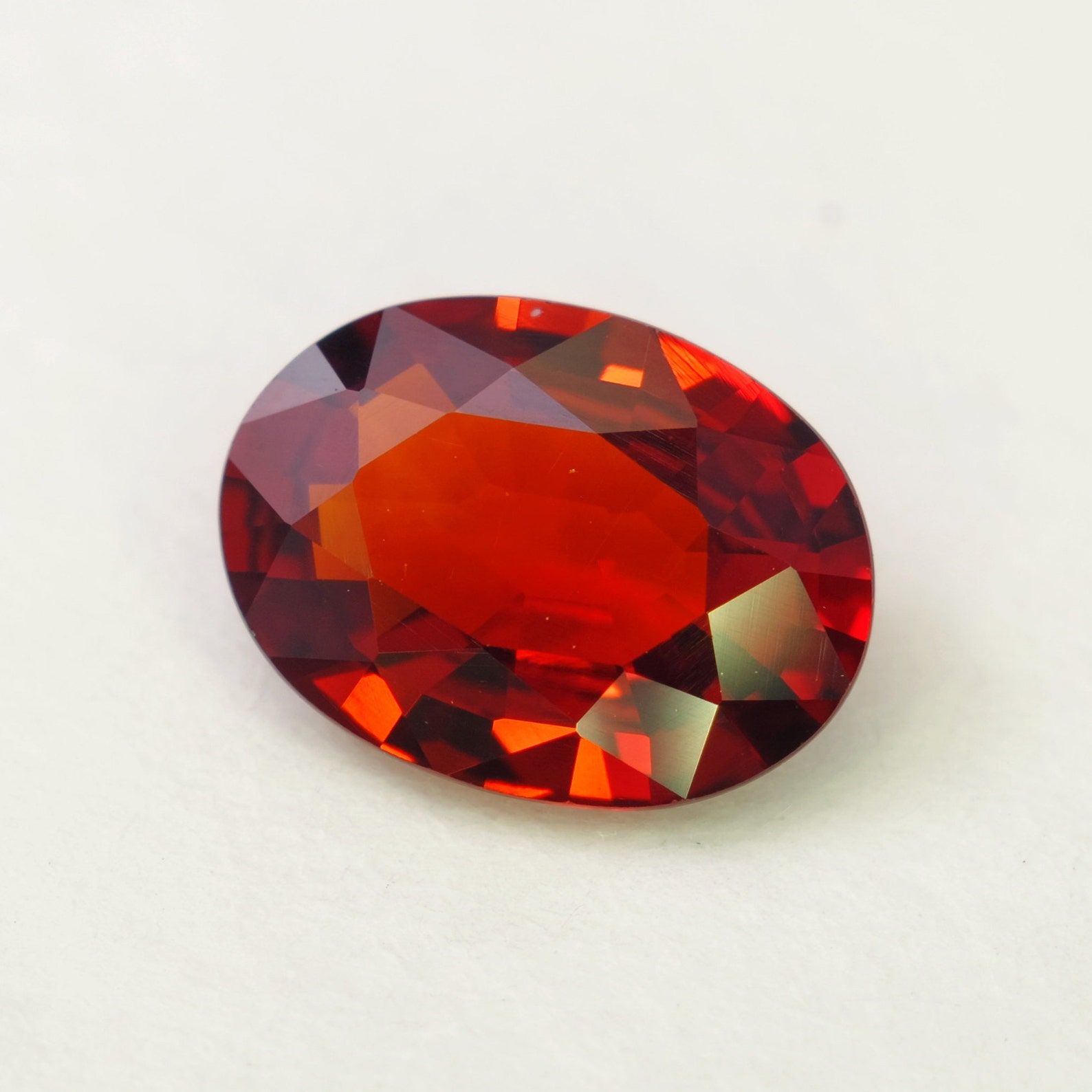 Spessartine garnet cut gemstone 1.38ct 8.3x6.2x3mm Namibia top | Etsy
