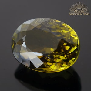 Bi-color Yellow Green Tourmaline Tanzania 2.64ct 9.4x7x5.2mm Rarest gemstone