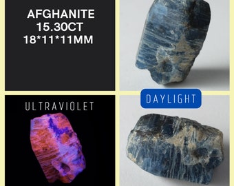 15.30ct 18х11х11mm Terminated Top Blue Afghanite Huge Crystal From Badakhshan