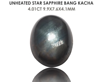 Unheated star sapphire 4.01ct 9.9x7.6x4.1mm Bang Kacha Thailand