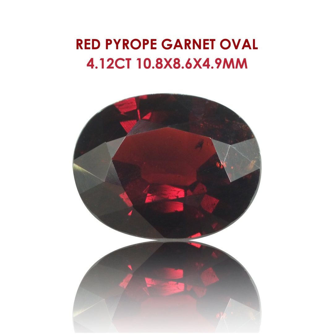 Pyrope Red Garnet Oval Cut Gemstone 4.12ct 10.8x8.6x4.9mm Namibia - Etsy