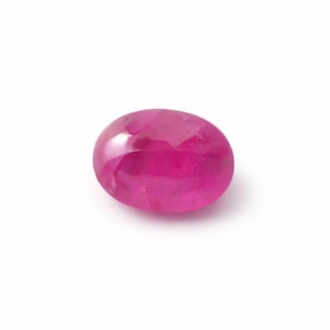 Cabujón de rubí natural de 1,58 ct, 8 x 6 x 3,3 mm, piedra preciosa suelta sin tratar (sin relleno de vidrio).