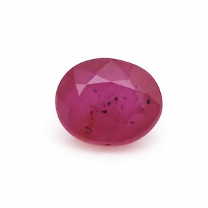 Roze-rode robijn 2,00 ct Winza Tanzania – Onverhitte, onbehandelde, natuurlijke ovale losse edelsteen 7,3 mm