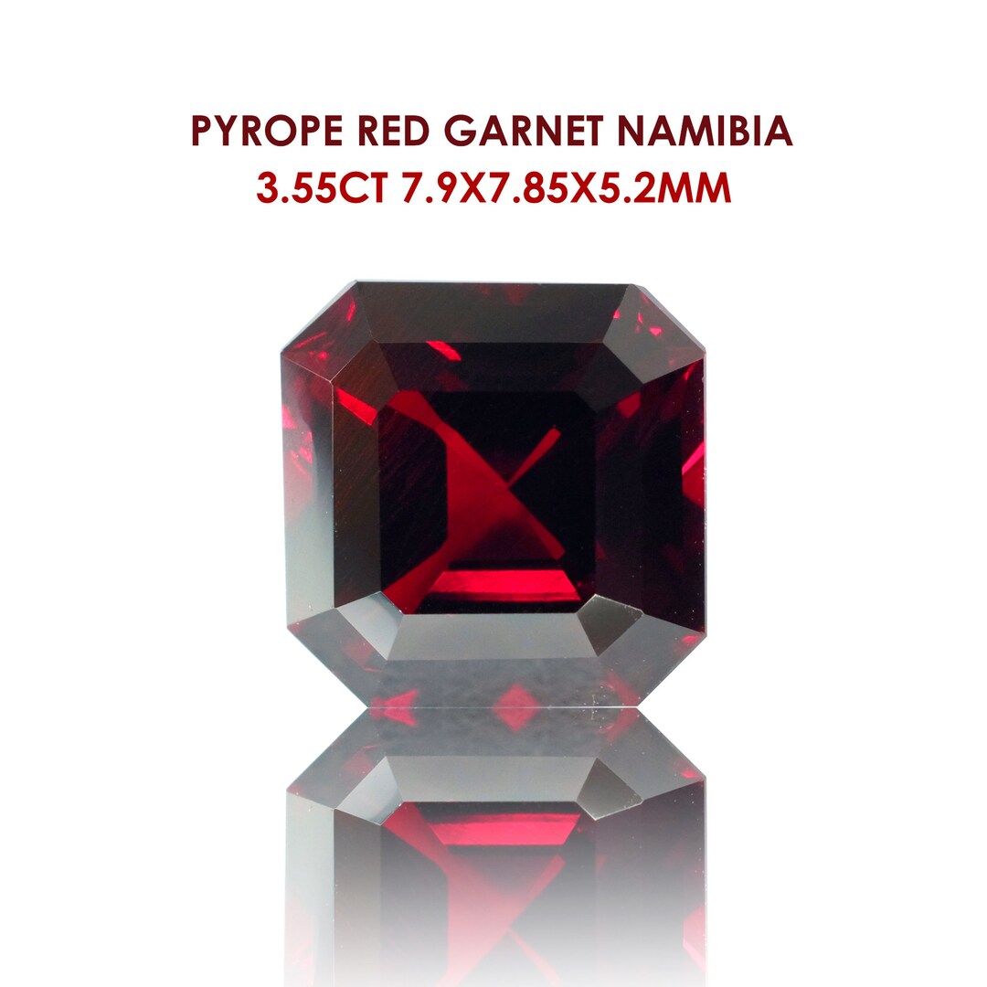 Pyrope Red Garnet Square Cut Gemstone 3.55ct 7.9x7.85x5.2 Namibia - Etsy