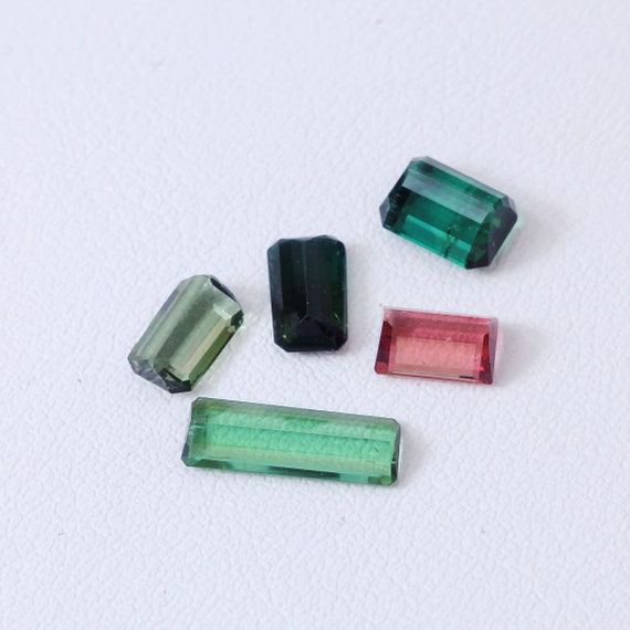 5pcs clean and bright tourmalins Nigeria 2.82ct 10-3.5mm Untreated Unheated