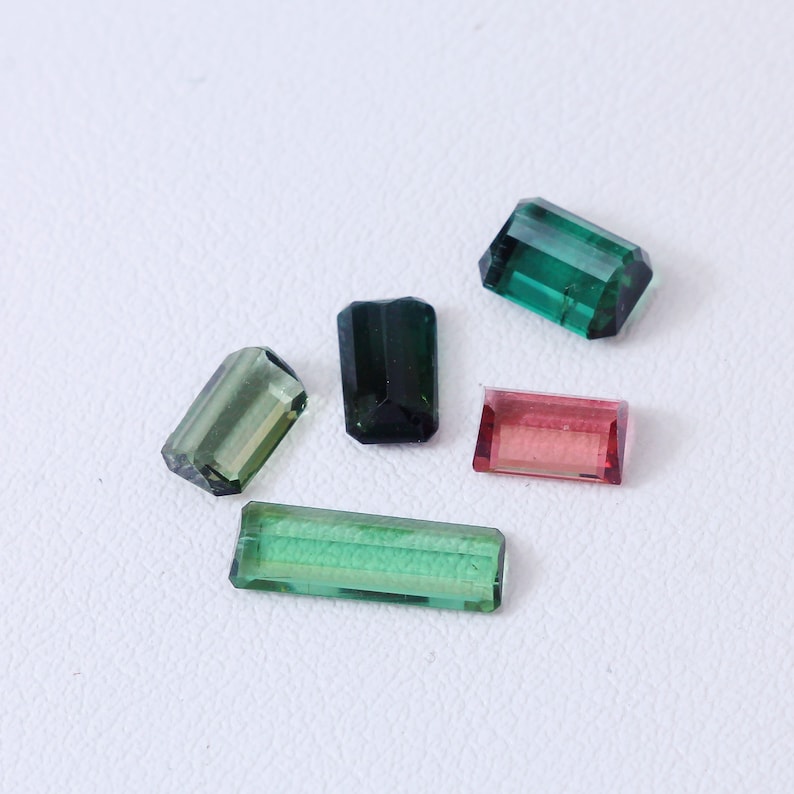 5pcs clean and bright tourmalins Nigeria 2.82ct 10-3.5mm Untreated Unheated