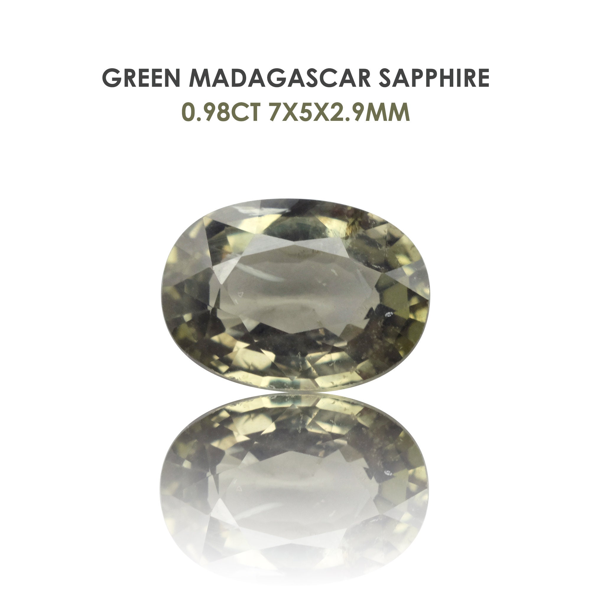 Saphir Bleu-vert Naturel De Madagascar - 6.5 X 4 Mm - 0.63 Carat - Non Chauffé - RARE