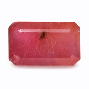 Rubí de Tanzania Winza rosa sin calentar, 3,99 ct, 10,9 x 6,6 mm, piedra preciosa suelta facetada natural, sin relleno de vidrio