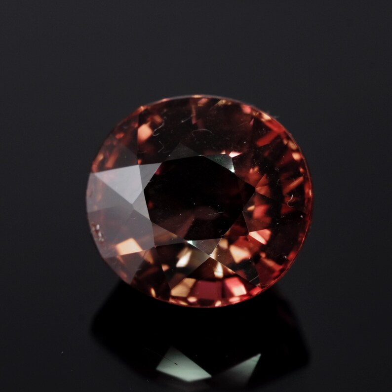 Orangy Pink Tourmaline Rubellite Mozambique VVS 2.42ct6.7x4.3mm Untreated Unheated
