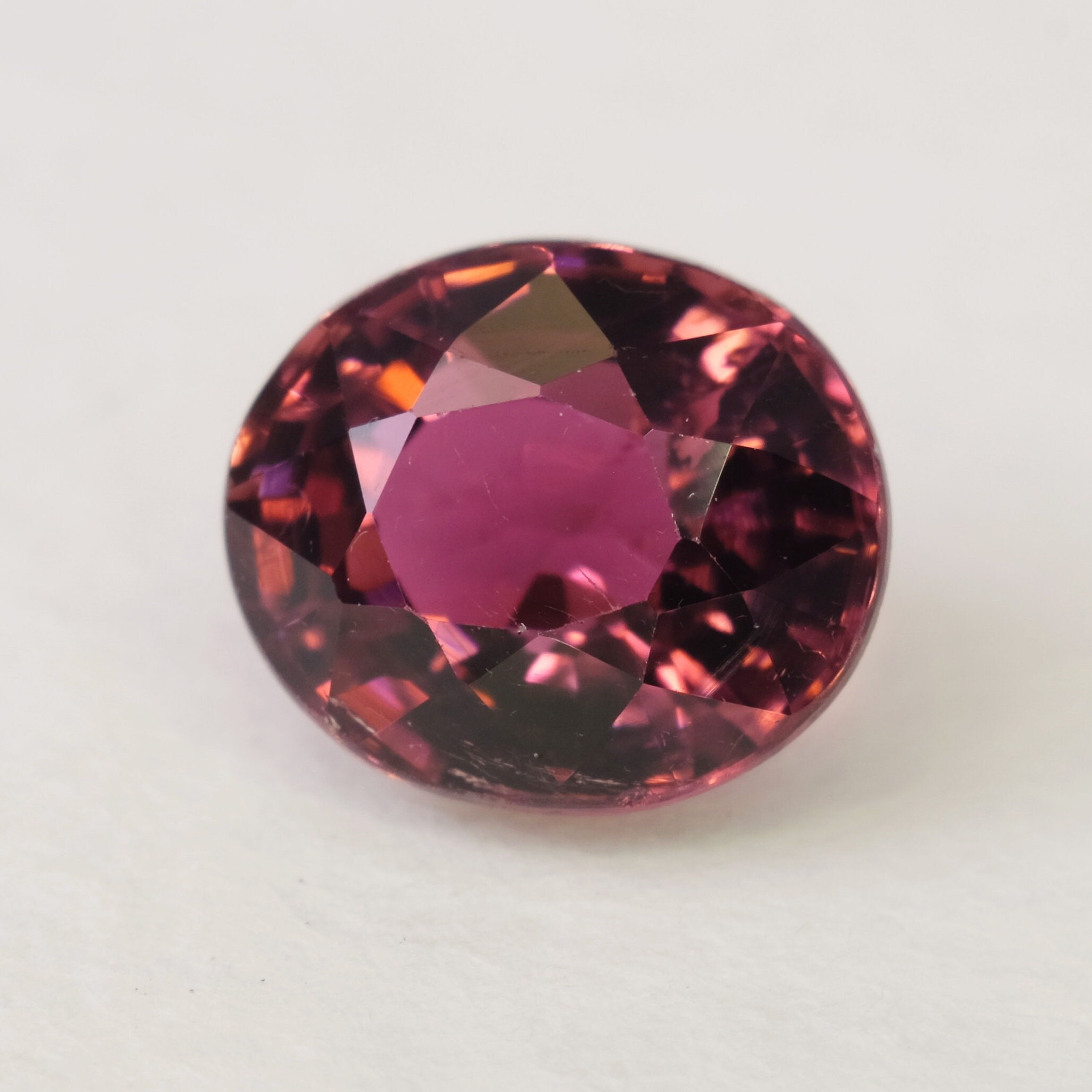 Purplish Pink Tourmaline Rubellite Mozambique 1.32ct 7x6.3mm Untreated Unheated