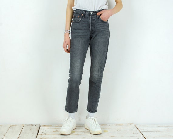 Vintage LEVI STRAUSS 501 S pour femmes W25 L28 Jean skinny pour femme pantalon en denim braguette a boutons bas decontracte en coton classique americain 501S 4v Etsy France