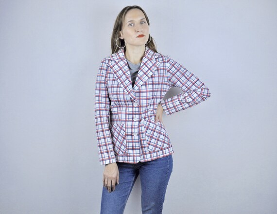 Women's M Vintage American Multicoloured Playful Checked - Etsy