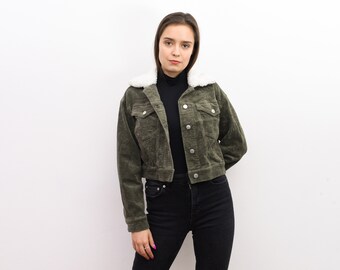 dark green cropped jacket