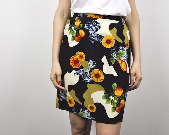 Women's S Vintage Tropical Short Skirt Romantic Mi