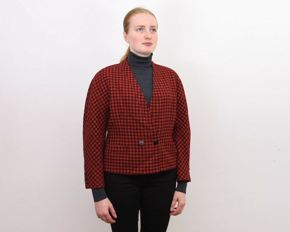 Jaeger red shop wool coat