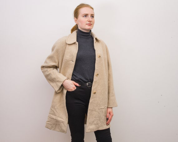 Vintage LONDON FOG Women M Wool Trench Mac Coat Jacket Overcoat