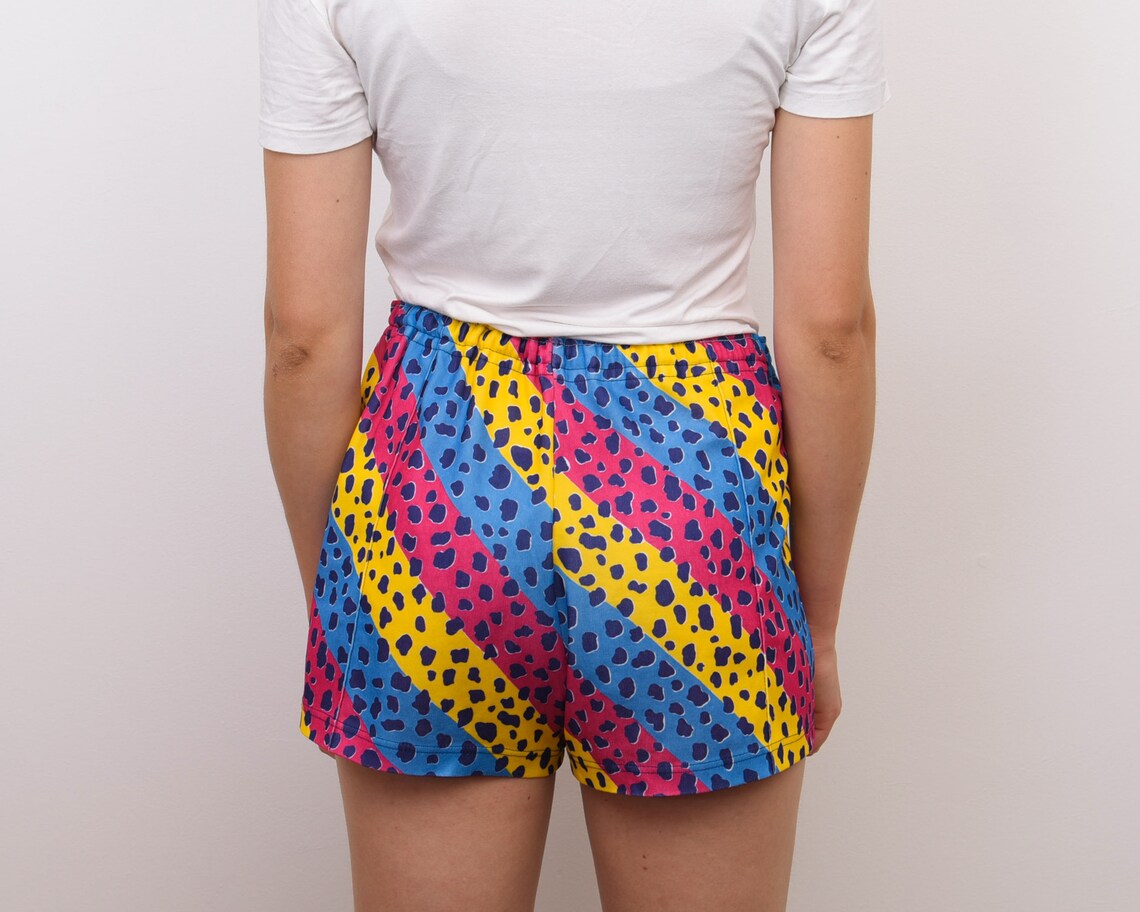 Vintage 80's Women's S M Shorts Retro Booty Funky Run Etsy