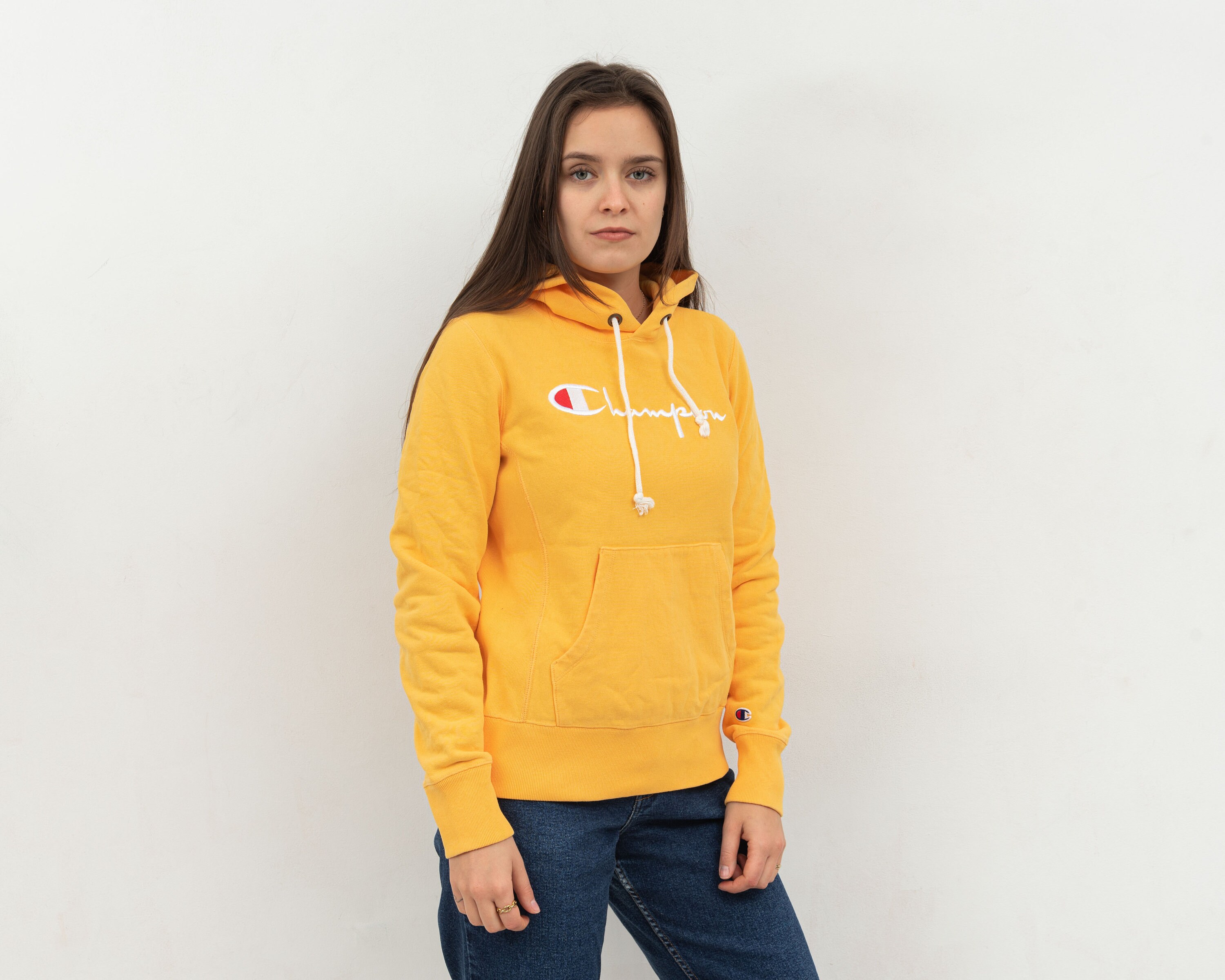 Champion Hoodie Yellow - Etsy Champion Hoodie Yellow - Etsy