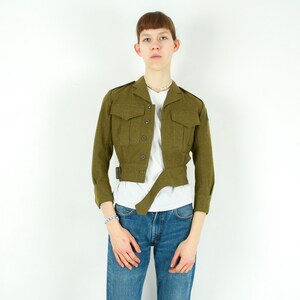 Cropped army denim jacket 2025