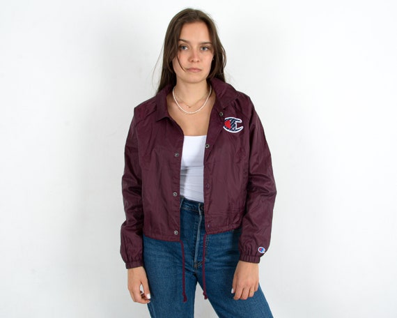 Vintage CHAMPION Womens S Cropped Windbreaker Varsity Jacket - Etsy