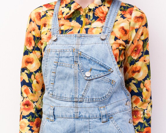 Vintage Y2K Womens XS Denim Dungaree Pinafore Dre… - image 5