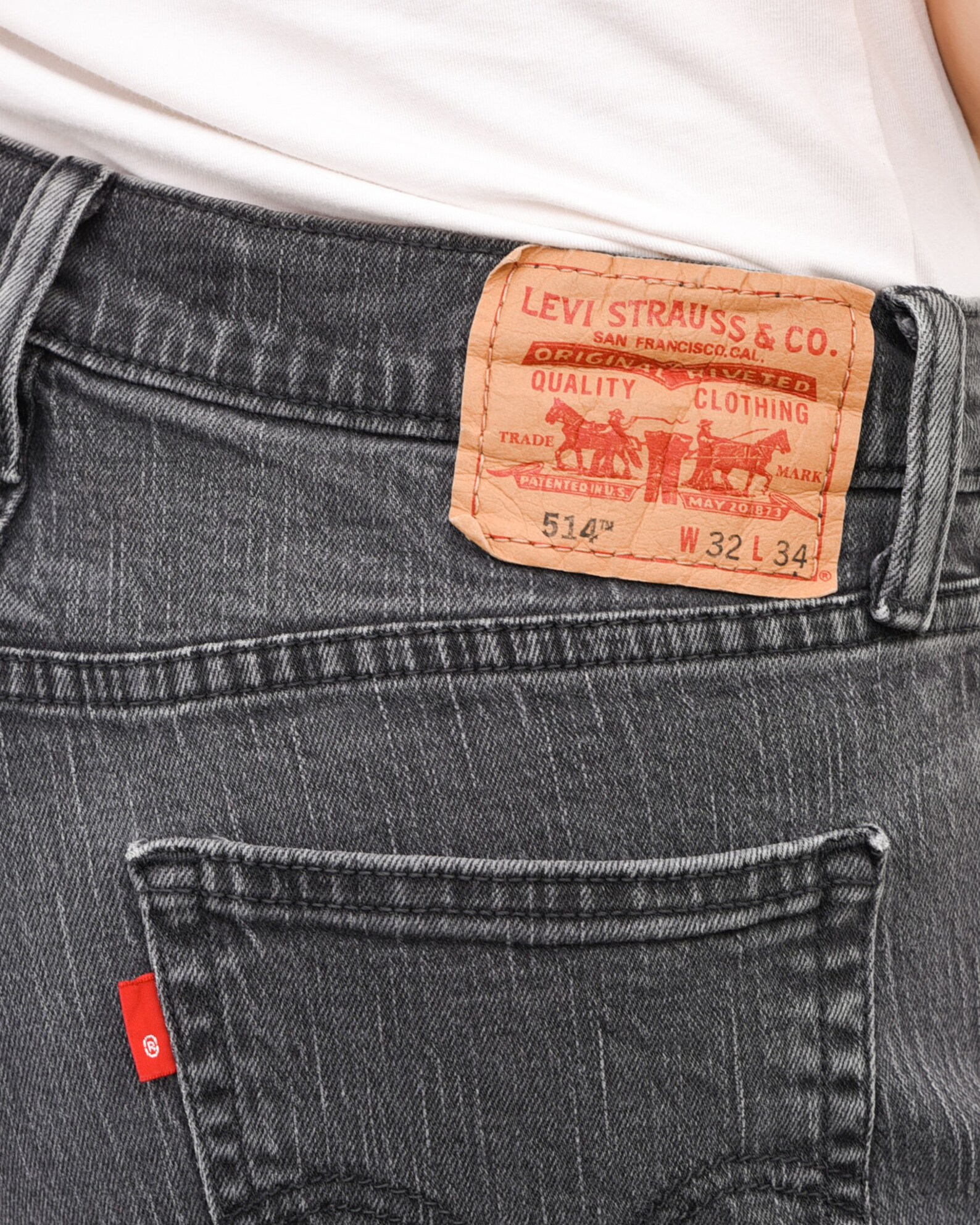 LEVI STRAUSS 514 Slim Straight Jeans W 32 L 34 Blue Denim Etsy