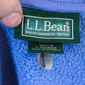 Vintage L L Bean Frauen M Regular Fleece Pullover Pullover Sweatshirt Pullover Reißverschluss Langarm Blau Sportswear 3n Bild 5