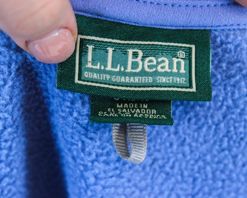 Vintage L L Bean Frauen M Regular Fleece Pullover Pullover Sweatshirt Pullover Reißverschluss Langarm Blau Sportswear 3n Bild 5