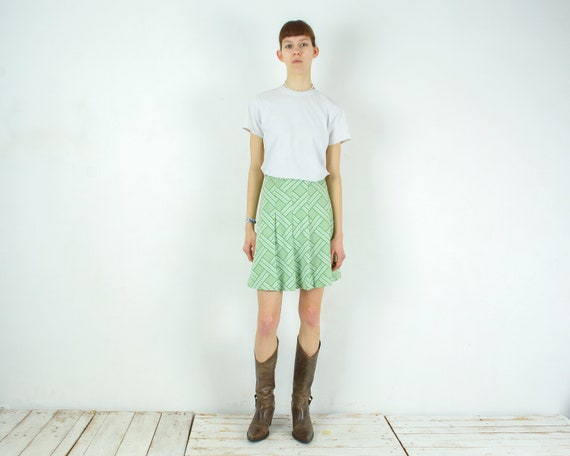 Vintage Courtelle Women S Jersey Summer Skirt Abo… - image 1