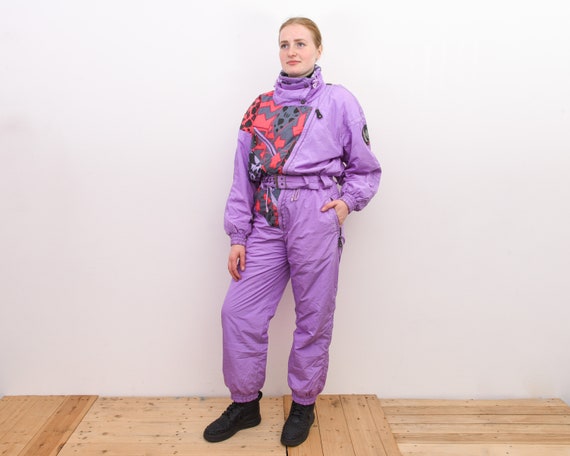 Vintage 80's Women's M Abstract Funky Snowsuit Ski