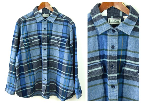 L.L.Bean Chamois Moleskine Women's Shirt XL 100% C