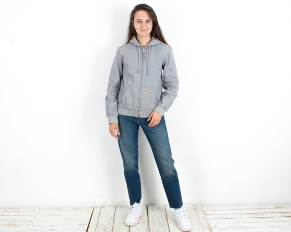 Carhartt Denim Zip Up Hoodie