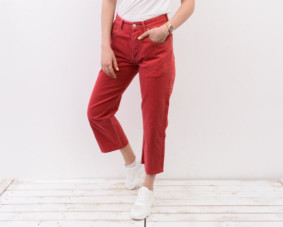Vintage LEVI STRAUSS Red High Rise Mom 