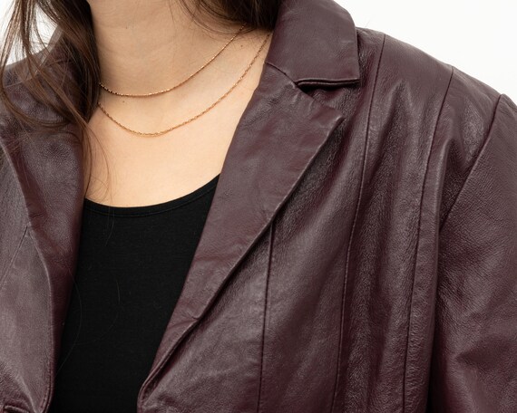 Vintage METRO STYLE Women's M Real Leather Jacket… - image 4