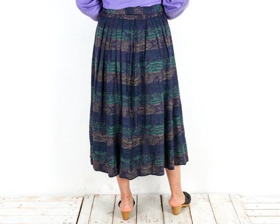 Vintage Women's M Summer Skirt Mid-calf Purple Re… - image 3