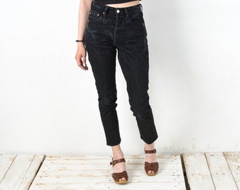 80s Vintage Levis 501 Black Jeans Denim Pants Made in Usa
