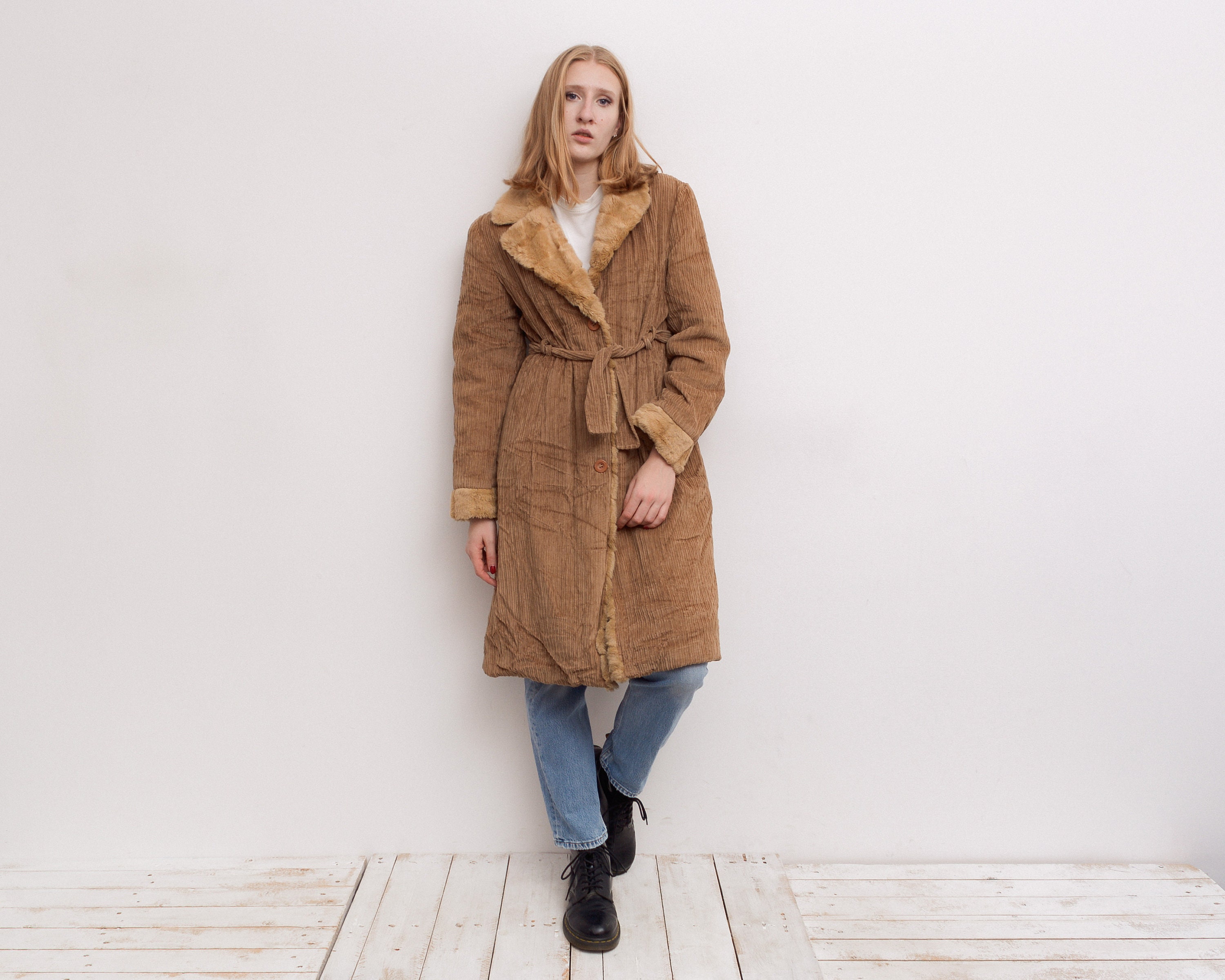 Long Corduroy Coat - Etsy UK