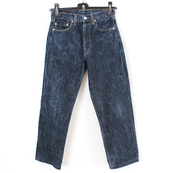 LEVI's Strauss 1997 vintage 90's made in USA 501 jeans W27 L27 Denim blue, Women Straight Trousers Pants Indigo 27x27 Regular Straight 3j