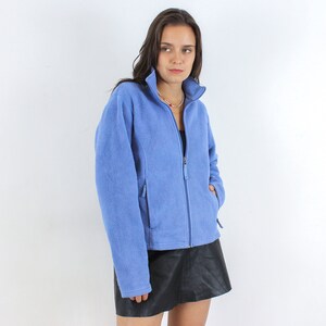 Vintage L L Bean Frauen M Regular Fleece Pullover Pullover Sweatshirt Pullover Reißverschluss Langarm Blau Sportswear 3n Bild 4