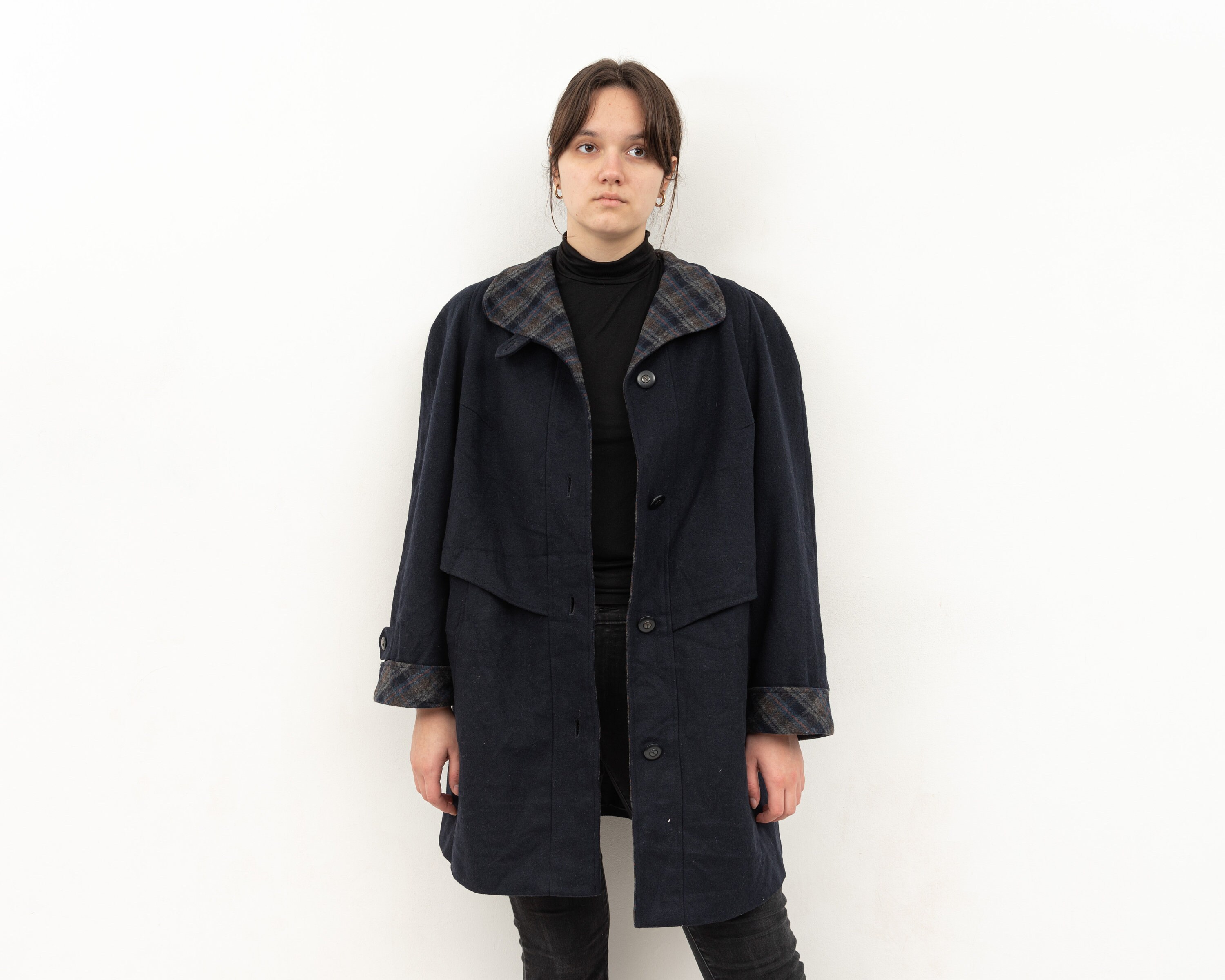 Ameri（アメリ）の「UND SHADOW FLOWER WOOL COAT（チェスター