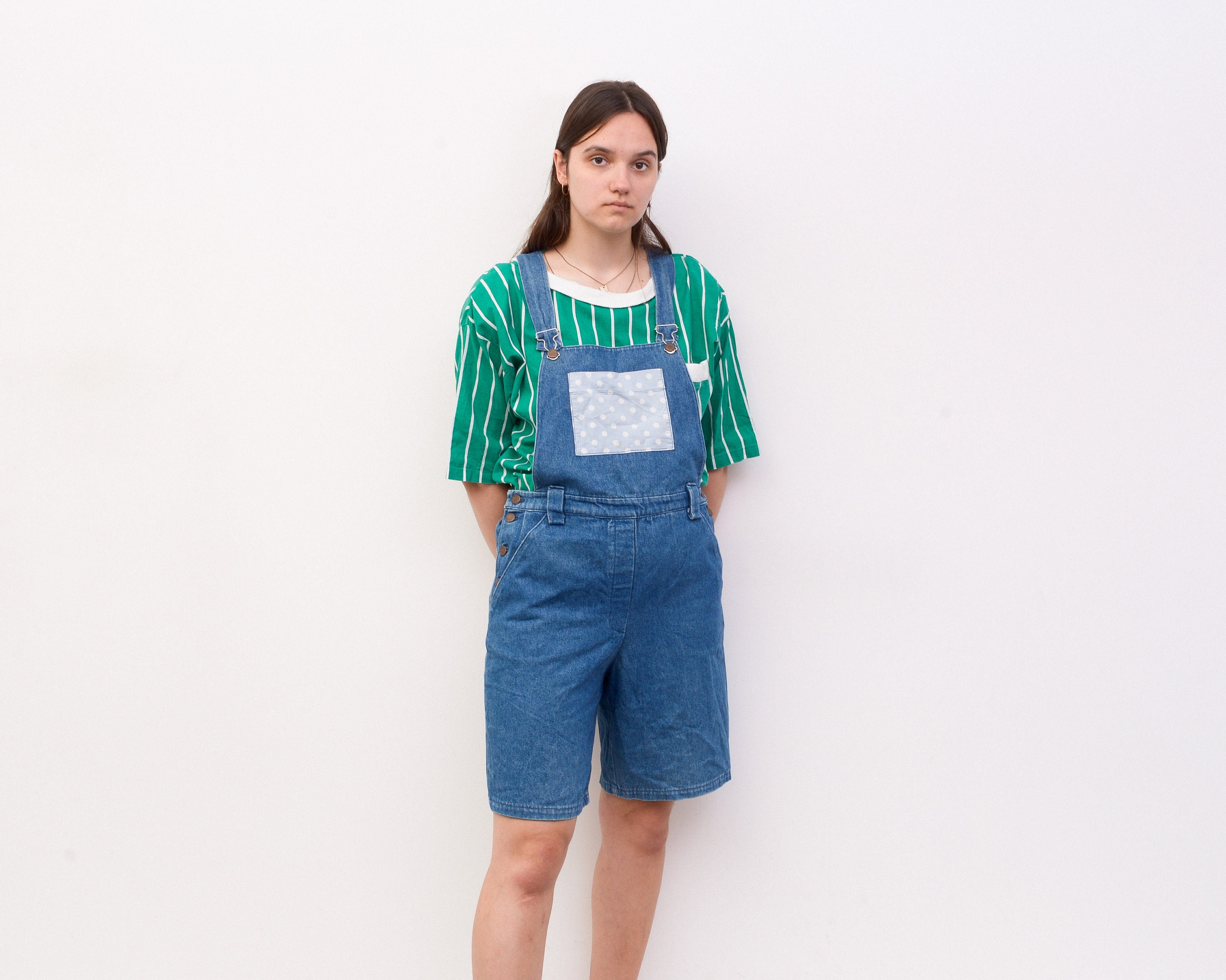 Vintage Women's M Polka Dot Denim 