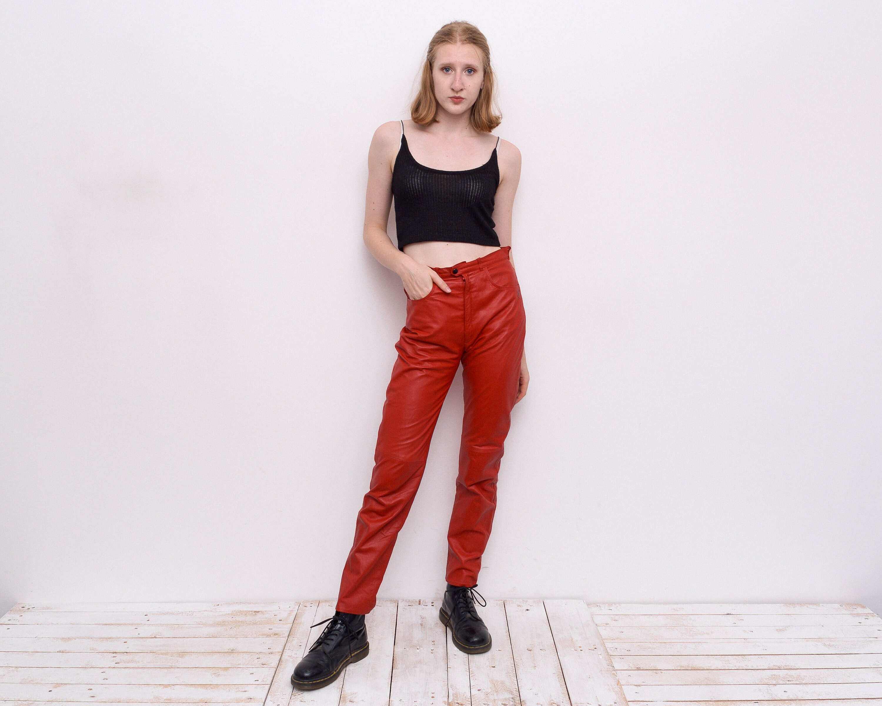 Faux Leather Trousers - Etsy 